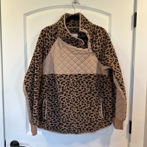 Abercrombie Asymmetrical Snap- Up Fleece